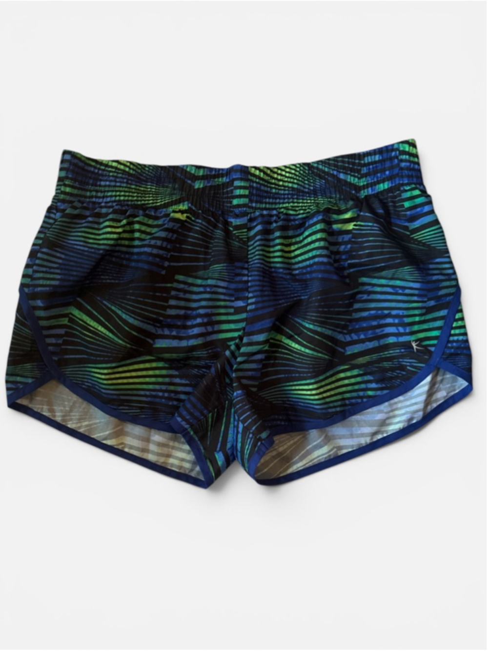 Danskin Now Blue/Black/Green Shorts - Size L (12-14)